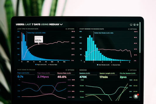 Reporting charts on laptop